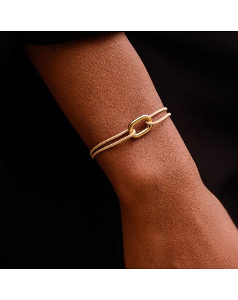Bracelet Maillon Écubier en plaqué Or beige