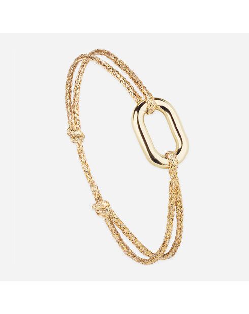 Vergulde armband met flin-schakels