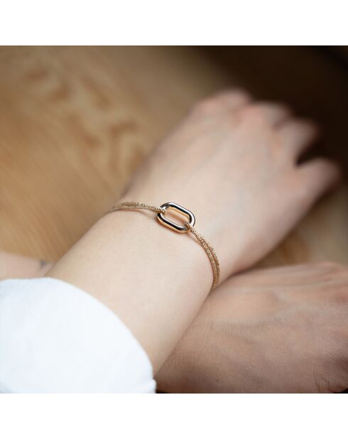 Vergulde armband met flin-schakels
