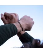 Zwarte vergulde Palan schakelarmband