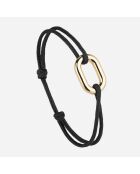 Zwarte vergulde Palan schakelarmband