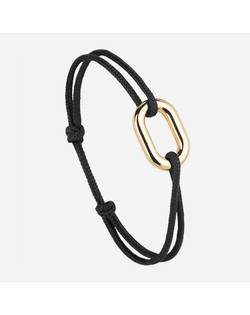 Zwarte vergulde Palan schakelarmband