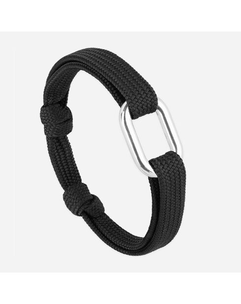 Zwart verzilverde Halyard Link-armband