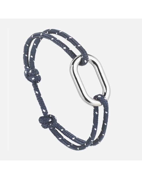 Bracciale Mast Link placcato in argento blu/bianco