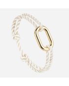 Bracelet Maillon Concorde en plaqué Or beige/blanc