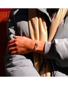 Bracelet Maillon Concorde en plaqué Or beige/blanc