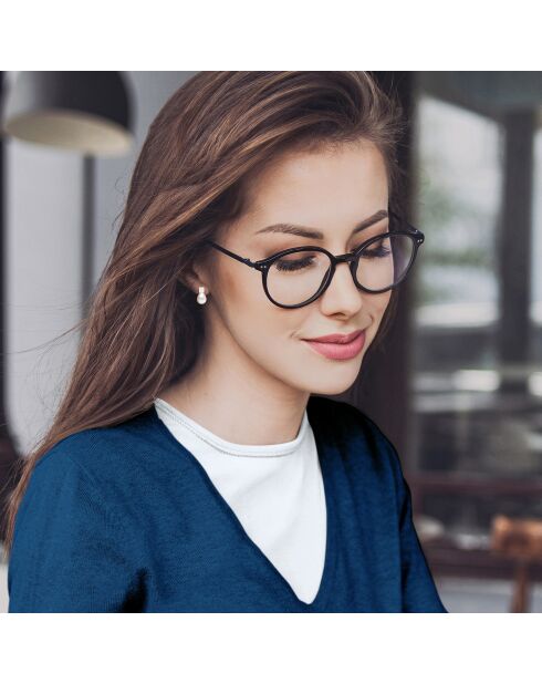 Boucles d'Oreilles Solitaire en Argent Zirconium Perles de culture d'eau douce blanches