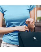 Bracelet en Or Blanc Perle de Culture de Tahiti Traversante Ronde peacock