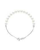 Bracelet en Argent & Perles de Culture d'Eau douce Rondes blanches 6-7 mm