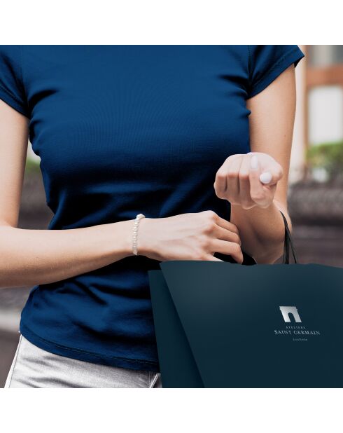 Bracelet en Argent Perle de Culture d'Eau Douce Rondes bblanches