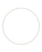 Collier en Argent Perles de Culture d'Eau Douce Semi Rondes blanches