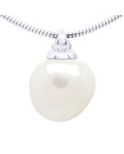 Collier Semi Rigide Argent & Perle de Culture d'Eau Douce Baroque blanche 12-13 mm