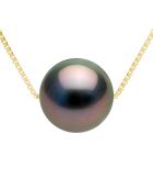 Collier Perle de Culture de Tahiti Traversante Ronde peacock