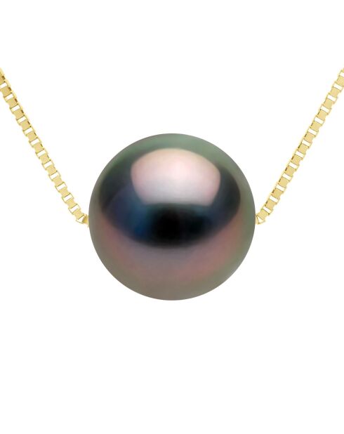 Collier Perle de Culture de Tahiti Traversante Ronde peacock