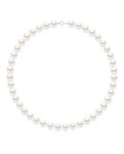 Chocker en Or Blanc & Perles de Culture d'Eau Douce Rondes blanches 10-11 mm