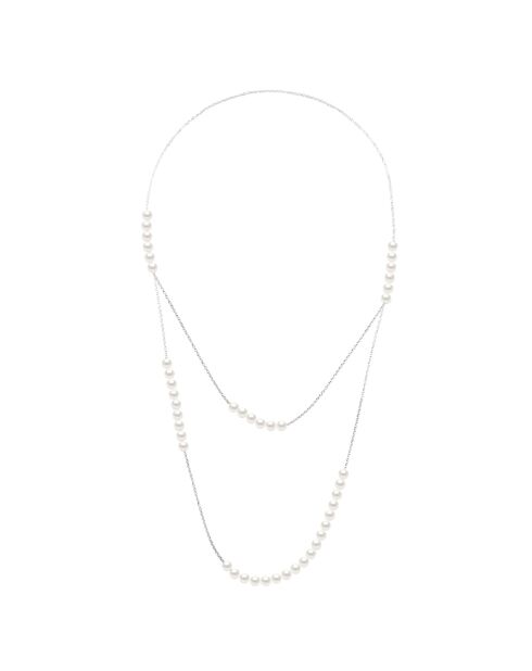 Sautoir Double Prestige Argent & Perles de Culture d'Eau Douce blanches