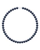 Collier Rang Princesse Perles de Culture d'Eau Douce Rondes noires