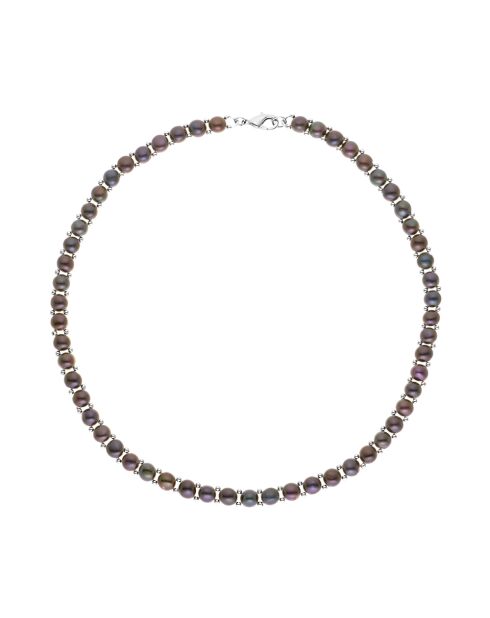 1-reihige schwarze Süßwasserperlenkette