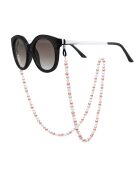 Chaîne de lunettes Perles de culture d'Eau Douce Semi Rondes-Rondes multicolores