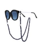 Chaîne de lunettes Perles de culture d'Eau Douce Baroques noires