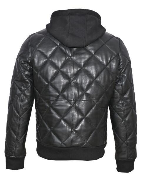 Veste en Cuir Down noir