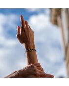 Bracelet Maillon Odéon en plaqué Or bleu nuit