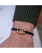 Bracelet Maillon Odéon en plaqué Or bleu nuit