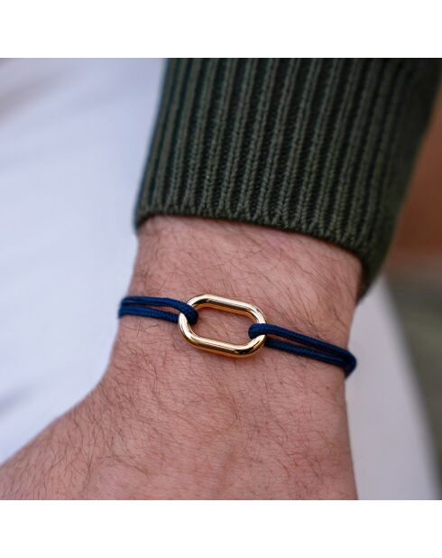 Bracelet Maillon Odéon en plaqué Or bleu nuit