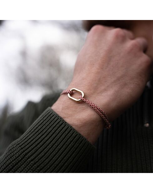 Rivoli vergulde koper/beige schakelarmband