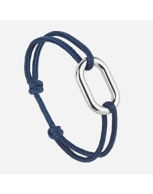 Bracelet Maillon Quille en plaqué Argent bleu nuit