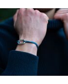 Bracelet Maillon Quille en plaqué Argent bleu nuit