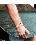 Khakifarbenes versilbertes Traille-Gliederarmband