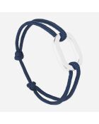 Darse Flachgliederarmband in Mitternachtsblau, versilbert