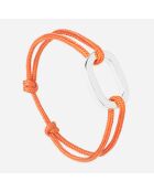 Oranje verzilverde Jet Flat Link-armband