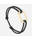 Schwarzvergoldetes Nage-Armband mit Flachgliedern