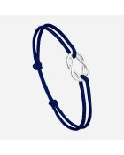 Bracciale Bosco Knot placcato in argento blu marino