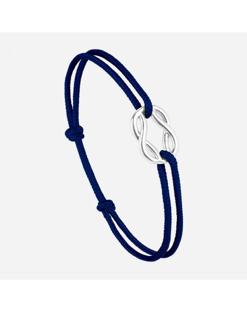 Bracciale Bosco Knot placcato in argento blu marino
