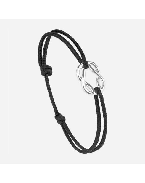Schwarz versilbertes Hublot-Knotenarmband