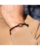 Schwarz versilbertes Hublot-Knotenarmband