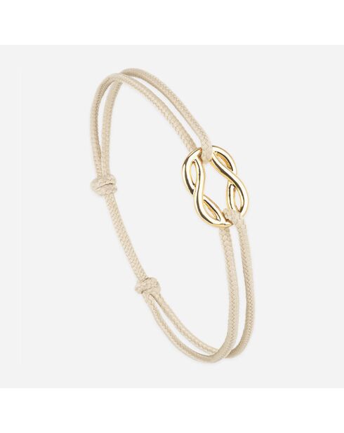 Bracelet Noeud Cargo en plaqué Or beige