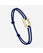 Bracciale Weaver's Knot placcato in oro blu marino