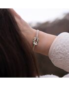 Bracelet Noeud Pataras en plaqué Argent beige/blanc