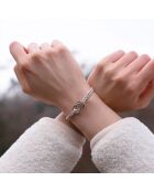 Bracelet Noeud Pataras en plaqué Argent beige/blanc