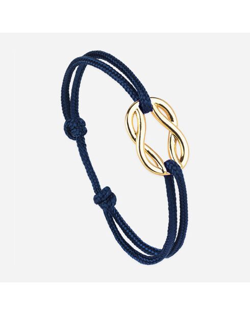 Middernachtblauwe vergulde Gaillard strikarmband