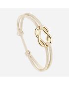Bracelet Noeud Vigie en plaqué Or beige