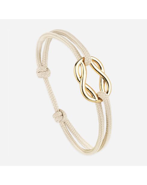 Bracelet Noeud Vigie en plaqué Or beige