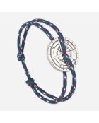 Rose Des Vents Cirrusen armband verzilverd blauw/wit/rood