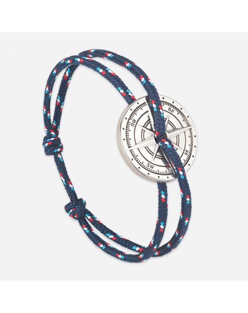 Rose Des Vents Cirrusen armband verzilverd blauw/wit/rood