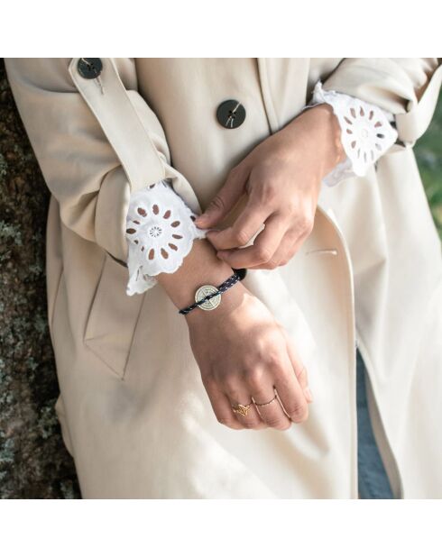 Rose Des Vents Cirrusen armband verzilverd blauw/wit/rood