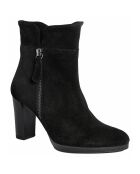 Bottines en Velours de Cuir Angèle noires - Talon 8.5 cm